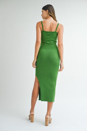 FRONT CUT OUT MIDI DRESS