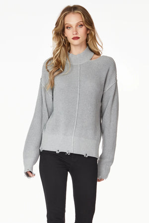 Bobi- Cutout Turtleneck Sweater